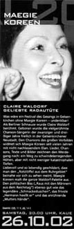 Belcanto Festival 2002 in der Kaue Gelsenkirchen