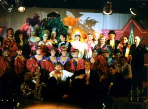 Variet-Gruppenfoto nach der Show