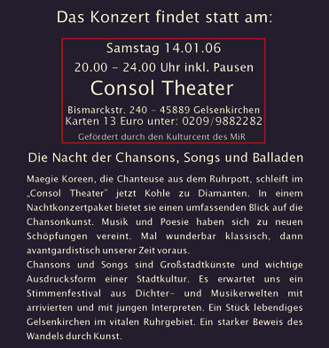Das Konzert im Consol Theater