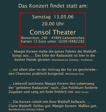 Claire Waldoff - Aus dem Leben einer Radautüte